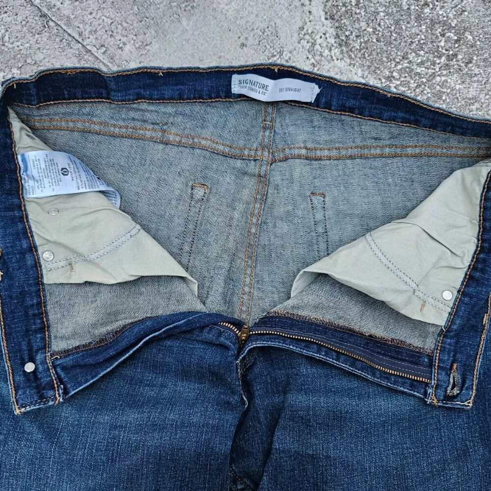 Levis Men Jeans S51 Straight Blue Denim Jeans Size 38X32 Levi's Strauss Jeans - Picture 8 of 10